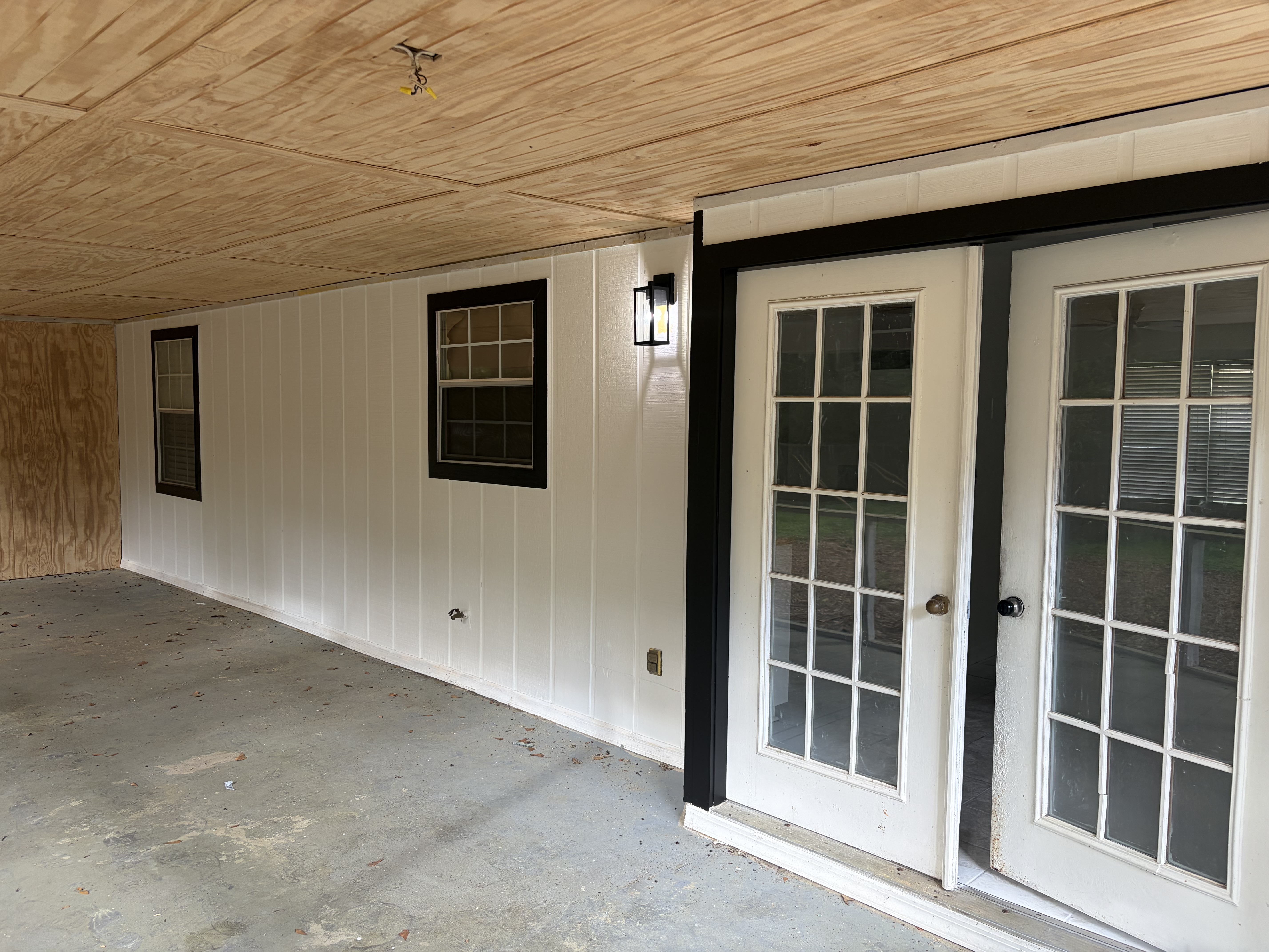 Exterior rebuild during photo