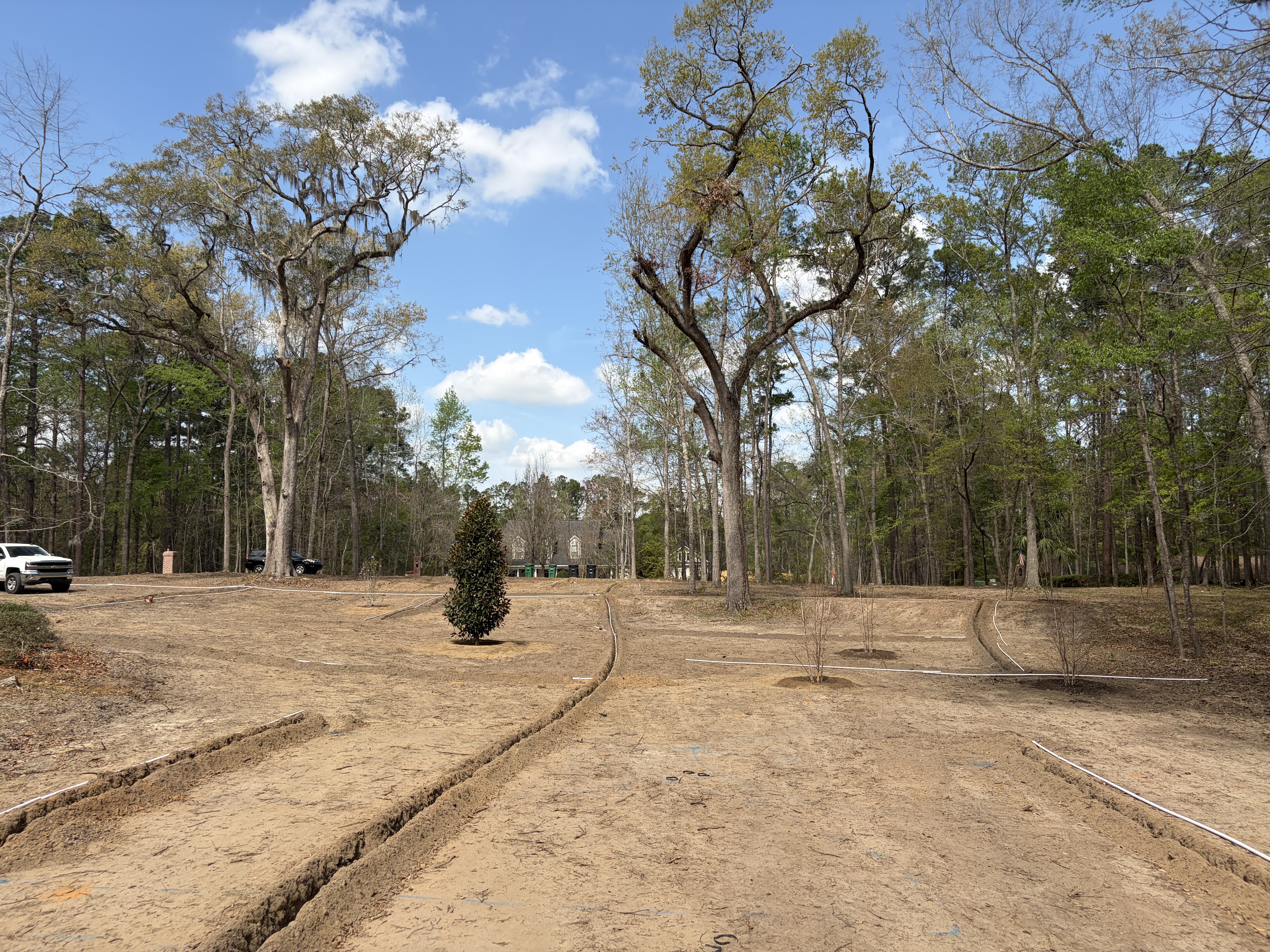 Landscape construction project completed by Wolf Building Services